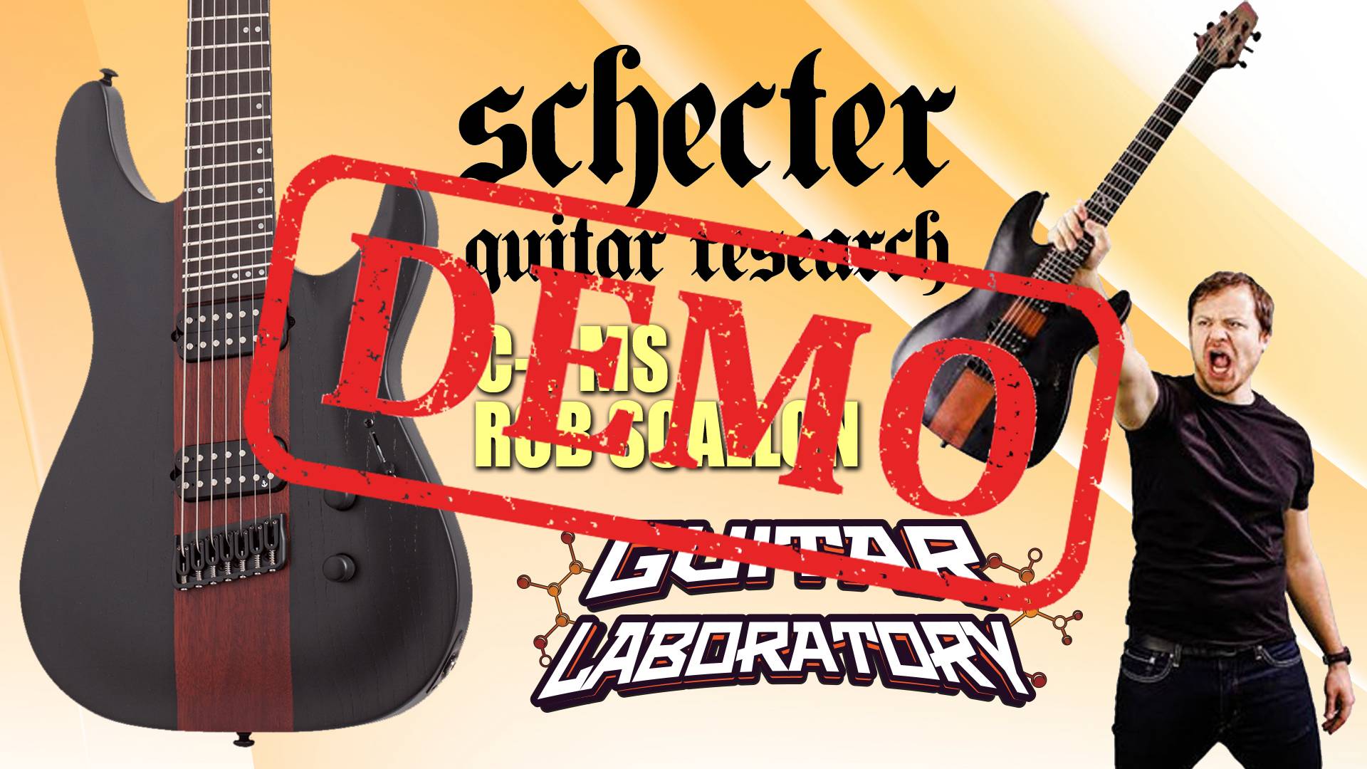 Электрогитара SCHECTER C-7 MS ROB SCALLON - демонстрация звучания