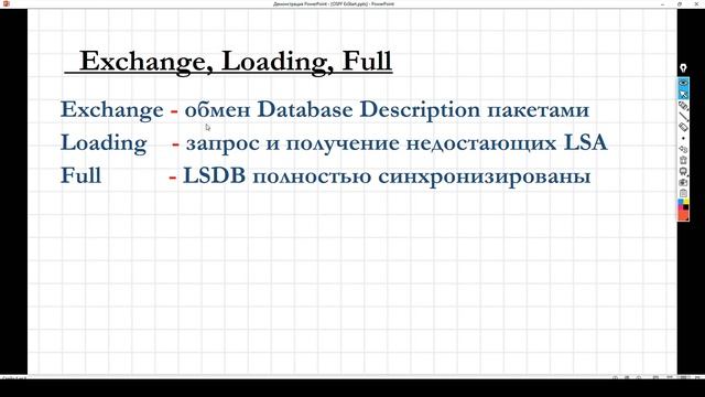 1.6 OSPF. Установление соседства. ExStart, Exchange, Loading, Full. Проверка MTU