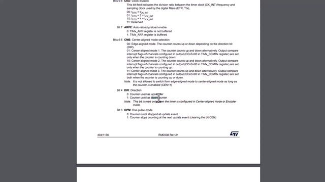 Урок по STM32 N14 Таймеры Документация