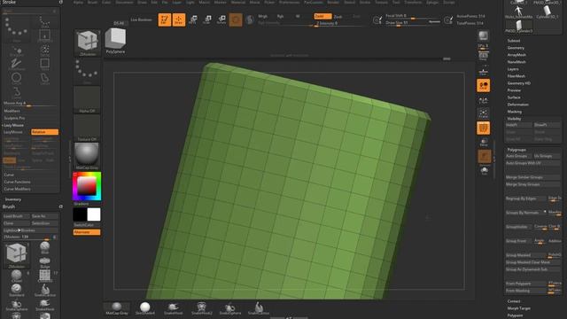 027 Основы работы с полигруппами ZBrush