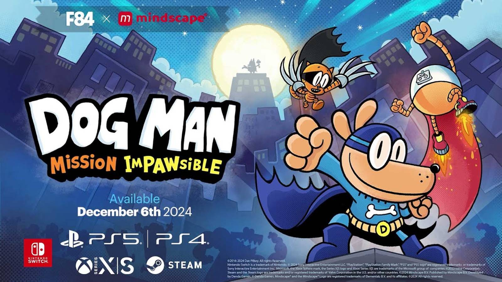 Dog Man Mission Impawsible Трейлер геймплей 2024