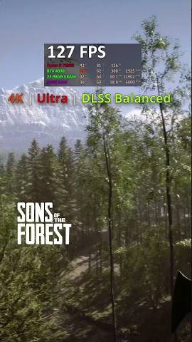 Sons of the Forest nVidia GeForce RTX 4090 #benchmark #Comparison DLSS vs Native #gamingvideos