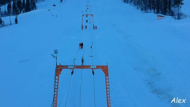 Полет над таежным курортом "Горная Саланга" (ноябрь 2020 г.) - часть 2