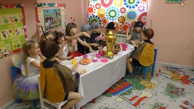 "Муха-Цокотуха". Спектакль в исполнении старшей группы. 2018 год