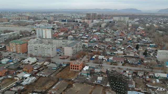 Полет над г. Абакан, Хакасия (ноябрь 2021 г.)