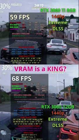 VRAM is a KING? In PC Games 2023? RTX 3060 12GB vs 3060 Ti 8GB #pcgaming #nvidia #tech