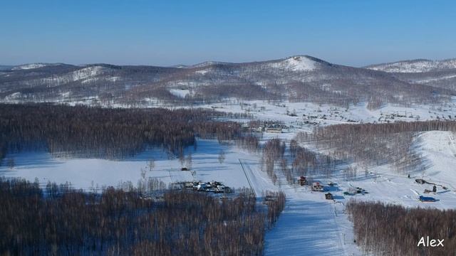 Полет над горнолыжной базой "Долгий Лог" (февраль 2020 г.)