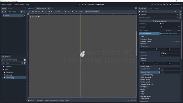 2D Fire, Smoke and Explosion Particle Effects in Godot 4 in 4 minutes