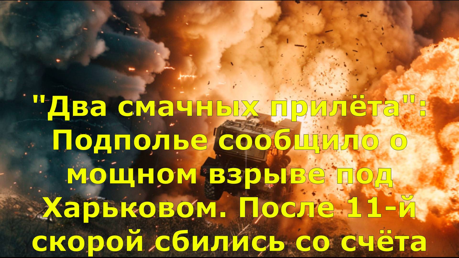 "Два смачных прилёта": Подполье сообщило о мощном взрыве под Харьковом. После 11-й скорой сбились со