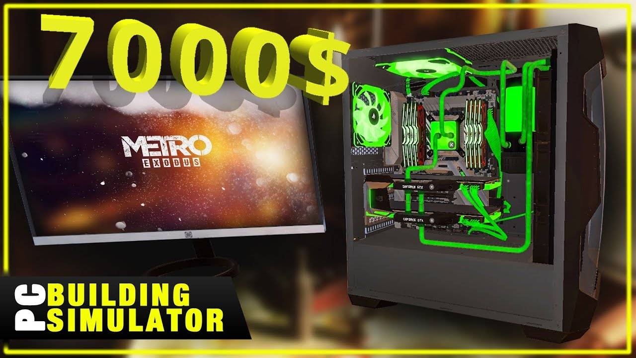 Сборка компа за 7000$ на кастомной водянке | Песочница PC Building Simulator