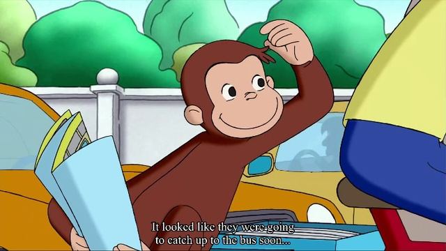 Curious George - 115 - Wheels on the Bus (Learn English Language with subtitles)