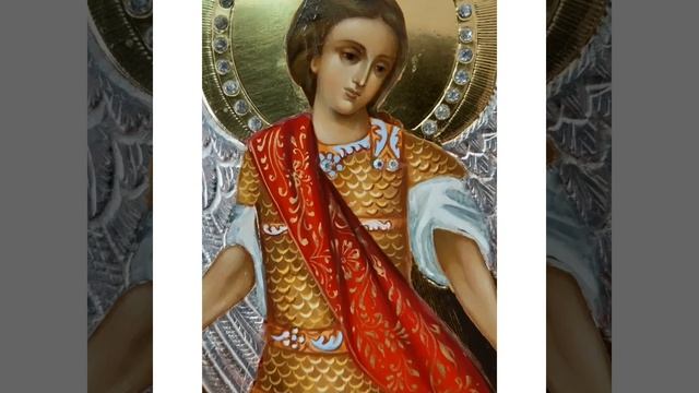 Святой Архистратиг Михаил. Икона 31х26см. Работа мастерской.