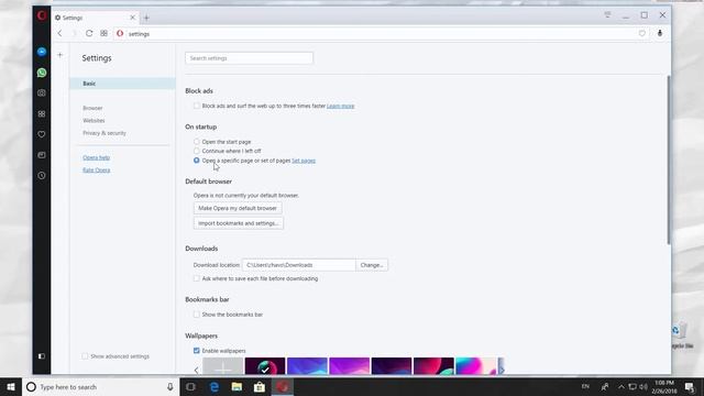 How to Change the Start Page in Opera Browser
