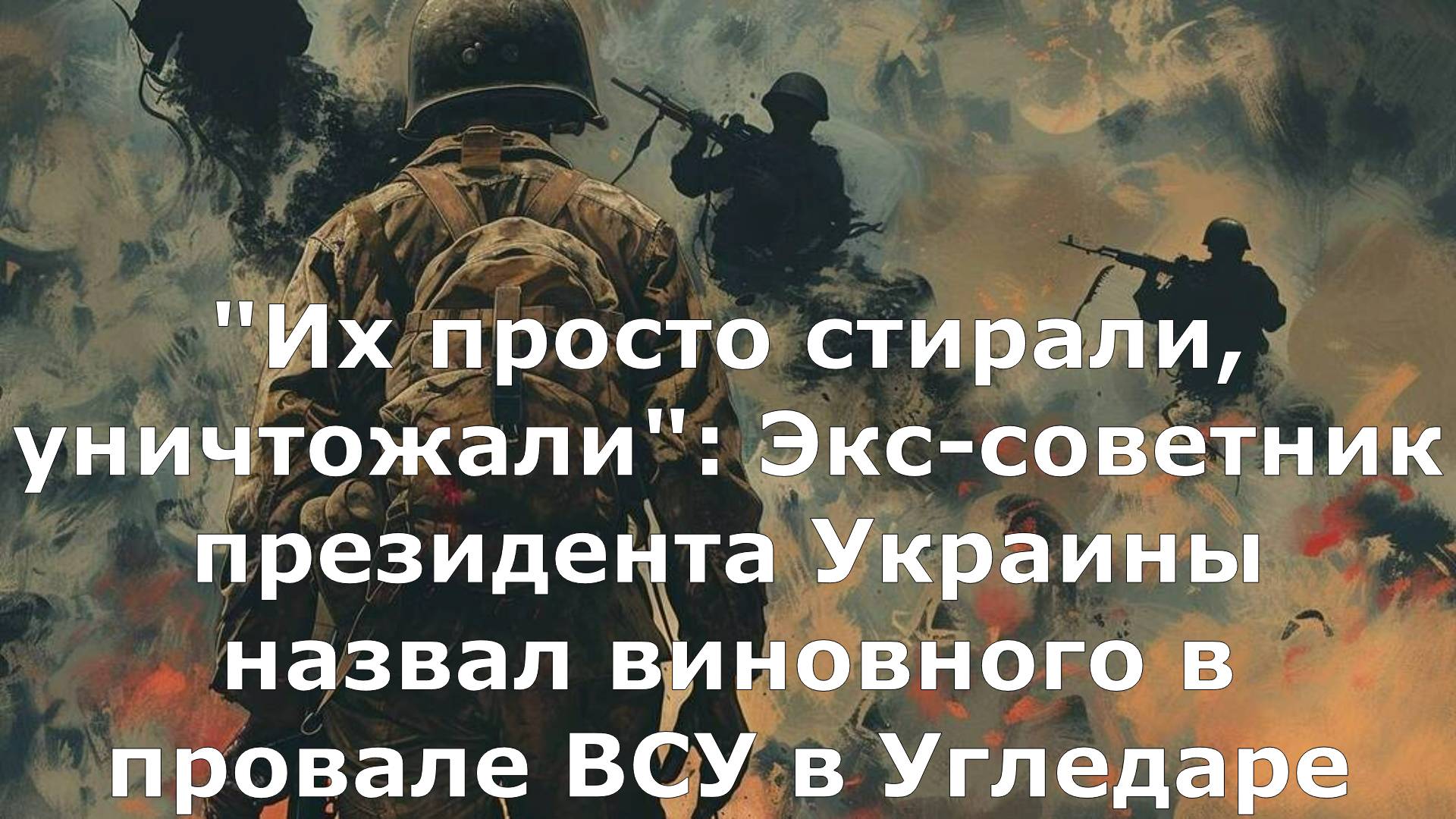 "Их просто стирали, уничтожали": Экс-советник президента Украины назвал виновного в провале ВСУ