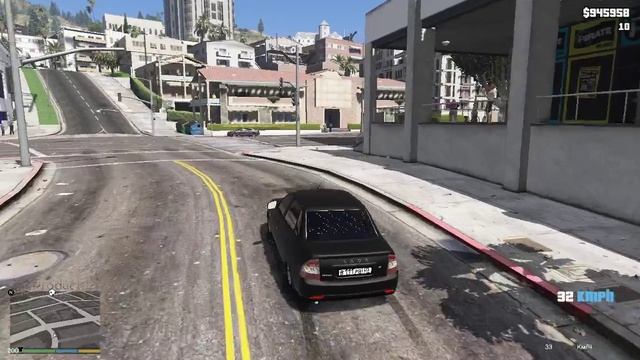 GTA 5 VAZ 2170 Lada Priora БПАН выжал почти 250 км в час,