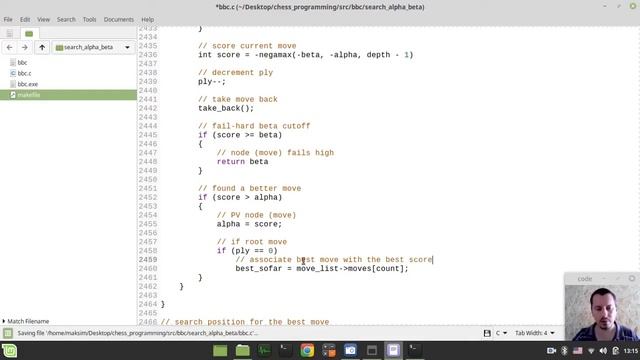 50-Bitboard CHESS ENGINE in C  writing NEGAMAX ALPHA BETA skeleton