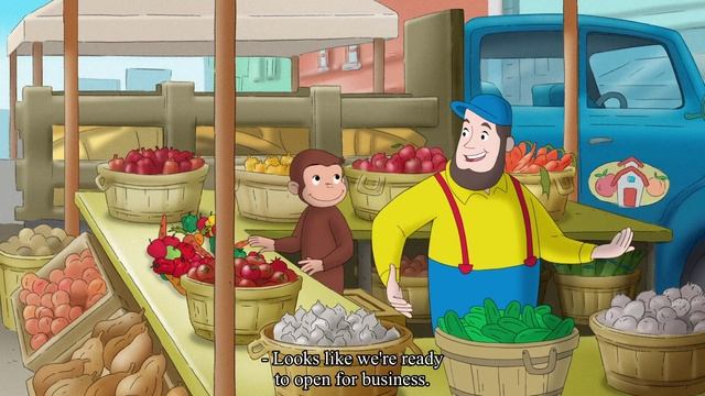 Curious George - 257 - Monkey Market (Learn English Language with subtitles)