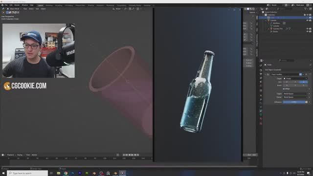 Blender Tutorial - Liquid Movement inside a bottle with KennyPhases