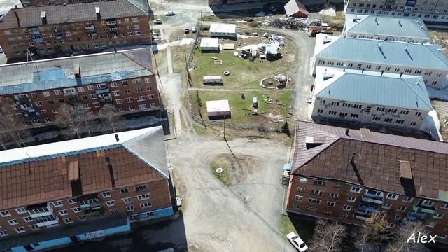 Полет над п. Белогорск, Кузбасс