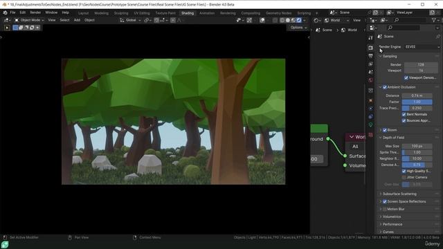30. Setting Up The Render. BLENDER GEOMETRY NODES LEARNING