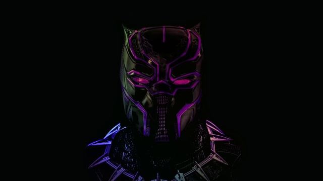 Неоновая Маска | Black Panther Mask Marvel RGB - Живые Обои