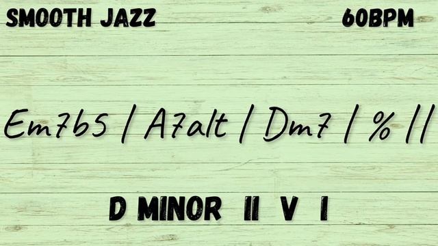 2 5 1 in D minor - Slow SMOOTH JAZZ Backing Track