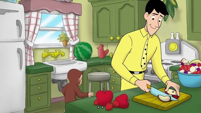 Curious George - 321 - Water Ski-Daddle (Learn English Language with subtitles)