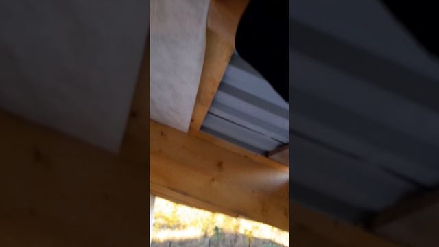Конденсат на профнастиле снизу.