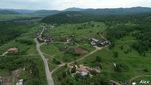 Полет над с. Туим, Хакасия