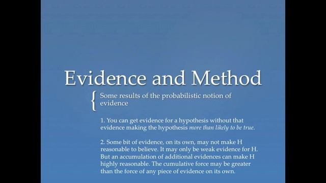 Evidence and Method (Philosophy of Science)