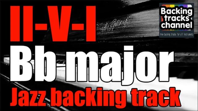 II-V-I Guitar Jazz Backing Track in Bb