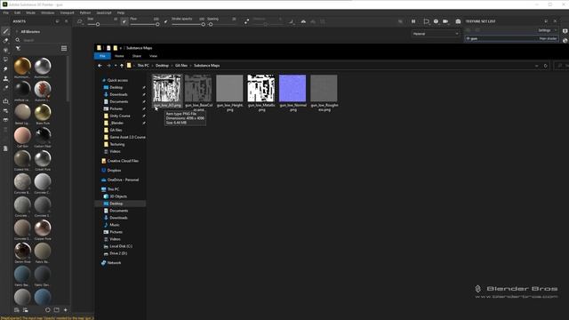 30. Exporting Substance Maps. THE HARD SURFACE GAME ASSET in Blender by Blender Bros