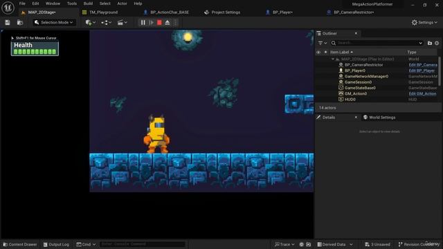 61 - Making a Dynamic 2D Camera System. 2D ACTION PLATFORMER by Cobra Code