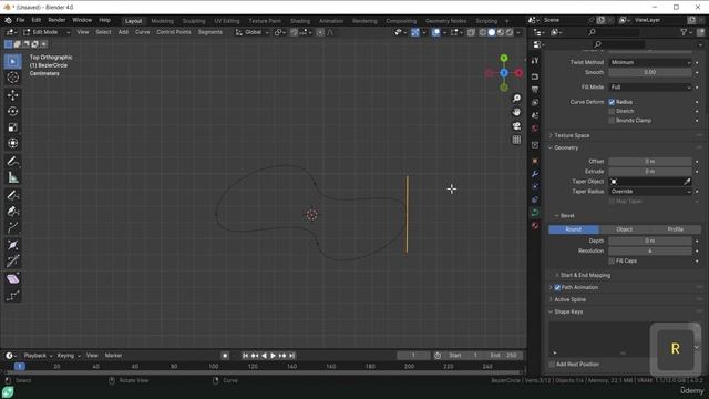 32. Bezier Splines. BLENDER GEOMETRY NODES LEARNING