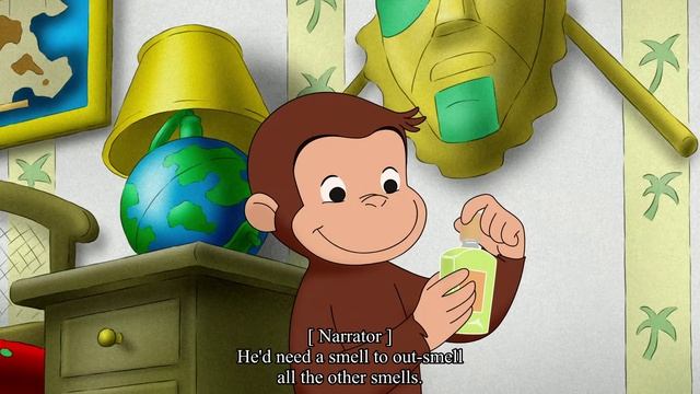 Curious George - 206 - Double-O Monkey Tracks Trouble (Learn English Language with subtitles)