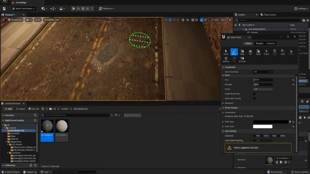 49. Paint Puddles. ONE COURSE SOLUTION FOR MATERIAL Unreal Engine 5