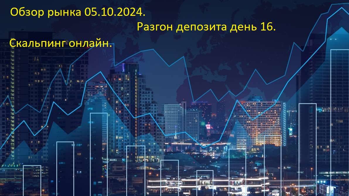 Анализ рынка криптовалют 5.10.2024.  
Разгон депозита  день 16.