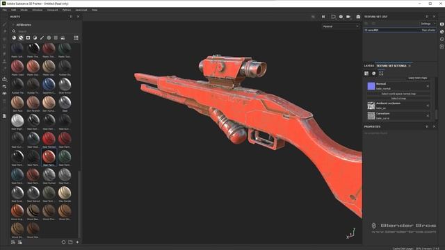 25. Importing Marmoset Maps Into Substance Painter. THE HARD SURFACE GAME ASSET in Blender by Blende