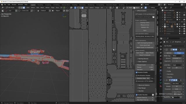 21. UV Pack Master how to use. THE HARD SURFACE GAME ASSET in Blender by Blender Bros