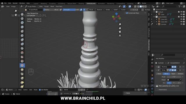 Blender & Unreal Engine 5 _ PALM TREE (Nanite) Sculpting & Texturing 3D High Poly (NOT OPT