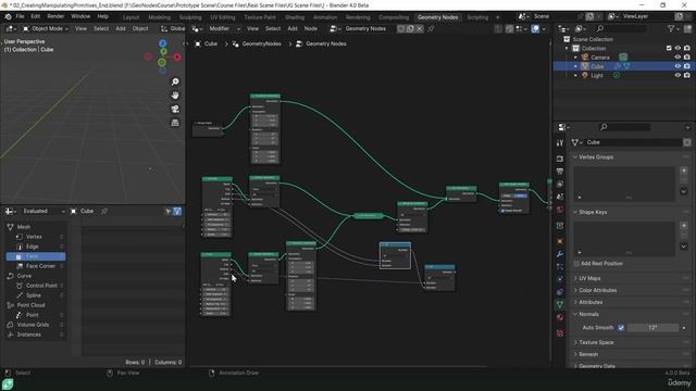 12. Adding Materials & Smooth Shading. BLENDER GEOMETRY NODES LEARNING