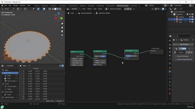 35. Fill & Fillet Curve Nodes. BLENDER GEOMETRY NODES LEARNING