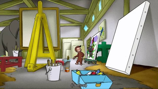 Curious George - 73 - Color Me Monkey (Learn English Language with subtitles)