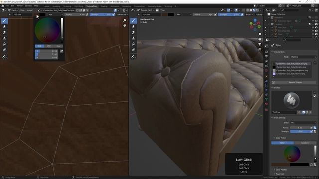 086. Painting Out Problem Areas in the Normal Map in BLENDER Victorian Room