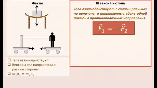 Рассмотрение темы: "III закон Ньютона" #физика #школа #самара