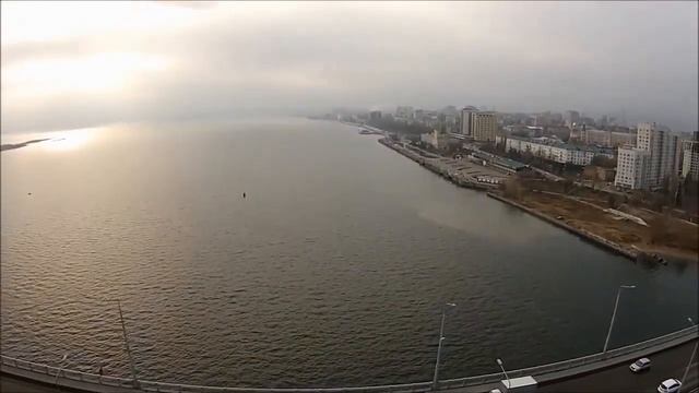 Беспилотник-дрон,квадрокоптер над Саратовом,Мост,Волга,Соколовая гора.drone Russia