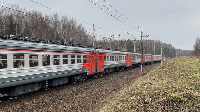 Электропоезд ЭД4М-0157, перегон Пушкино - Софрино