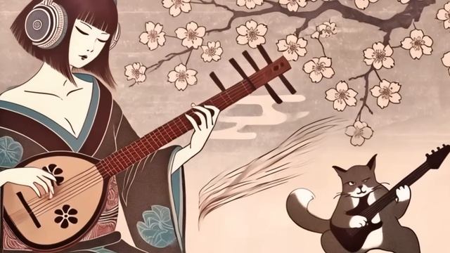 Shamisen 三味線 X Electricguitar Duet Background Music for Studying or Work