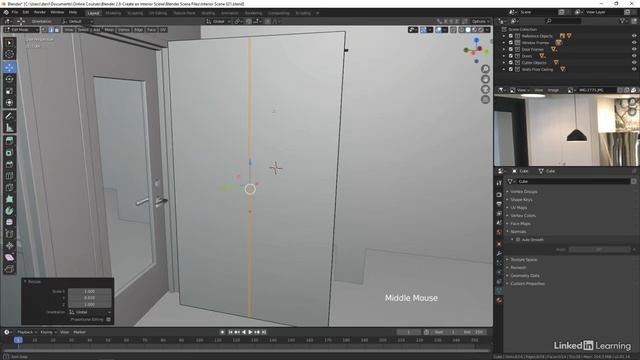 22. Creating the closet doors. ARCHITECTURAL VISUALIZATION in Blender Substance Painter