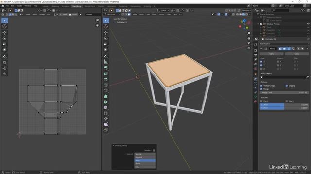 71. Creating the UVs for the end tables. ARCHITECTURAL VISUALIZATION in Blender Substance Painter